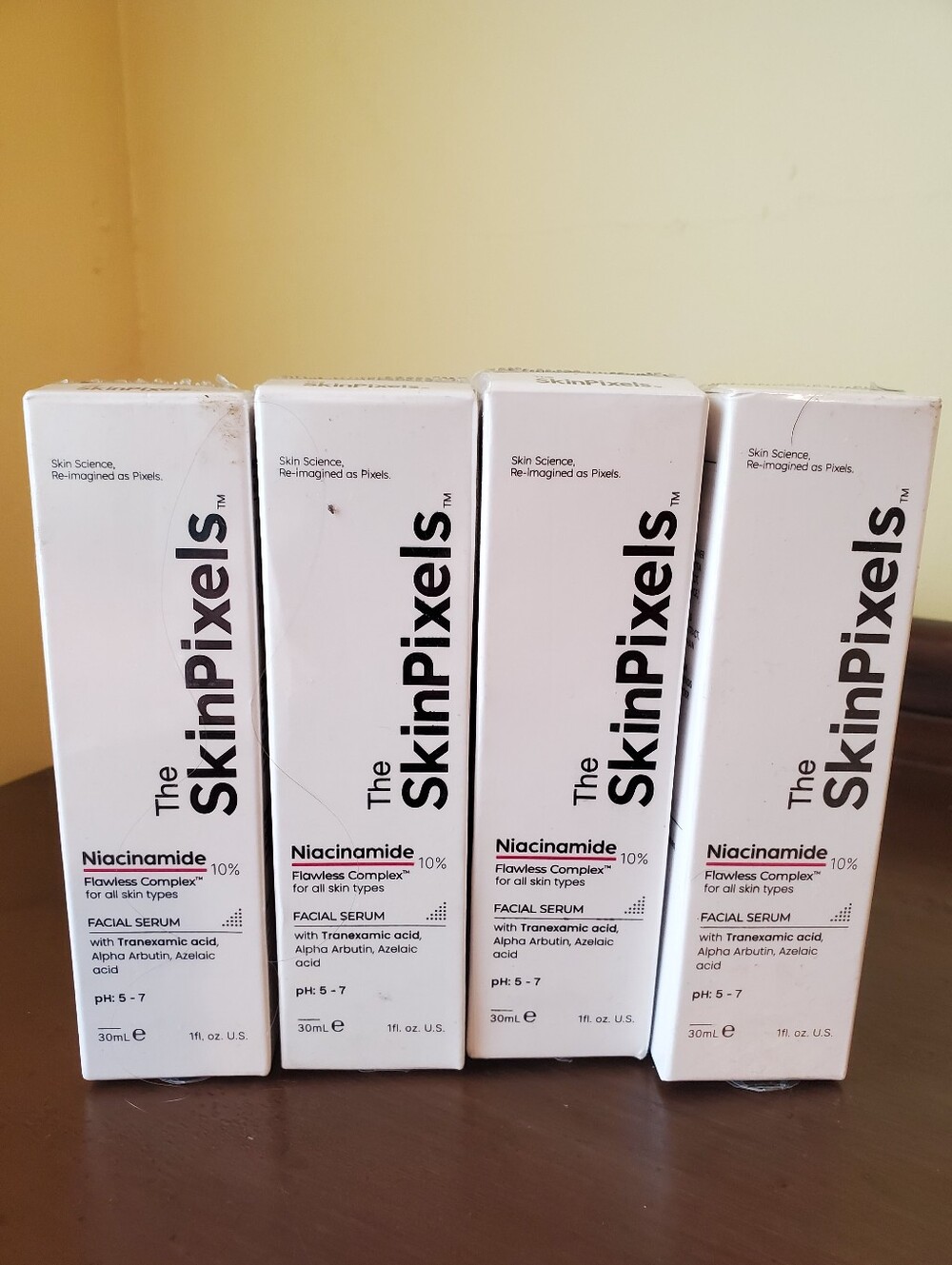 The SkinPixels Niacinamide 10% Facial Serum Bundle Of 4